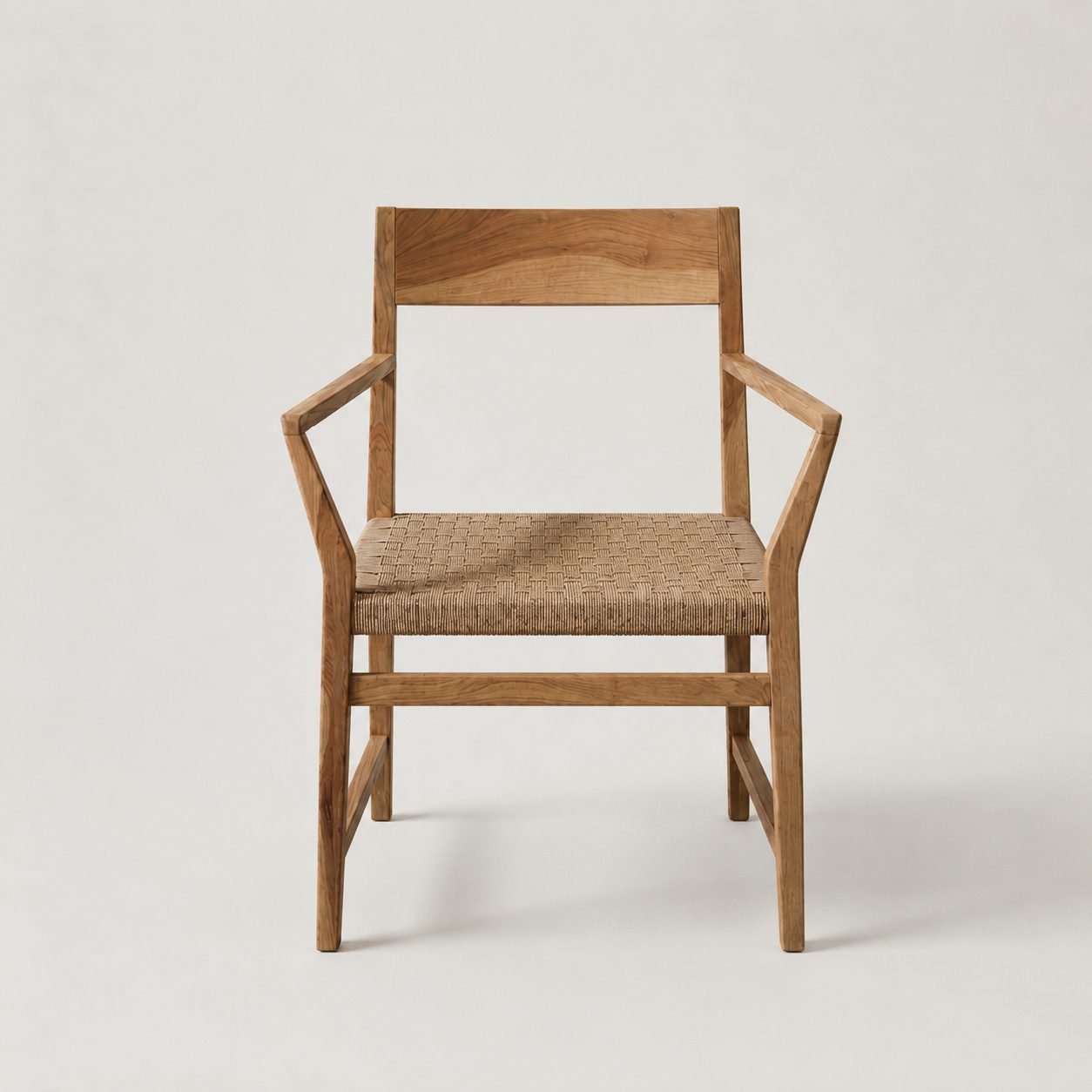 SILLA DE COMEDOR CON APOYABRAZOS ASIENTO EN SOGA NÁUTICA